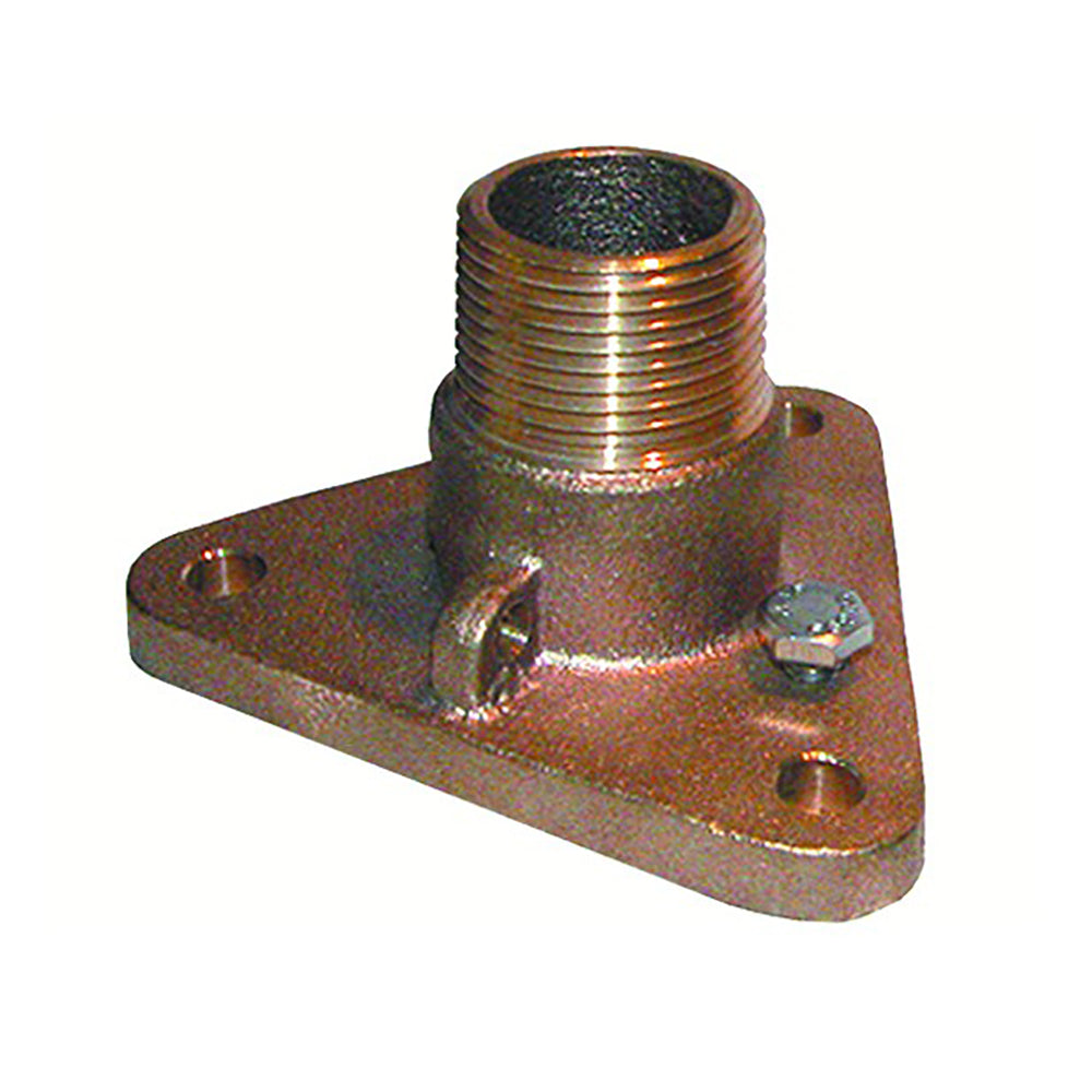 GROCO 1-1/4" Bronze NPS to NPT Flange Adapter