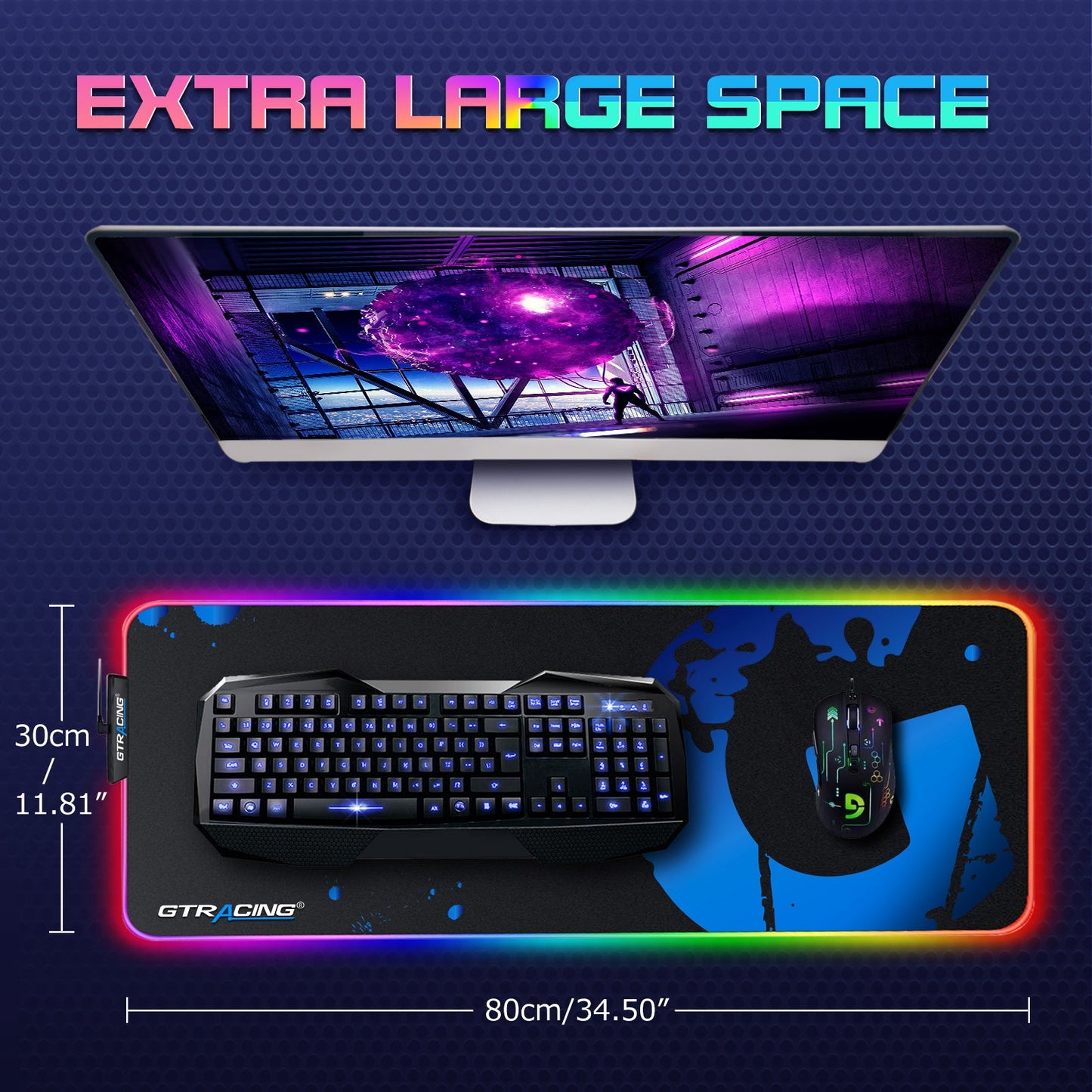 Gaming RGB Mouse Pad GT877