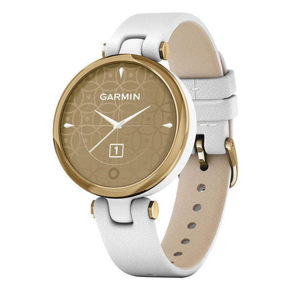 Garmin 010-02384-A3 Lily Classic Edition Smartwatch (Light Gold/White)