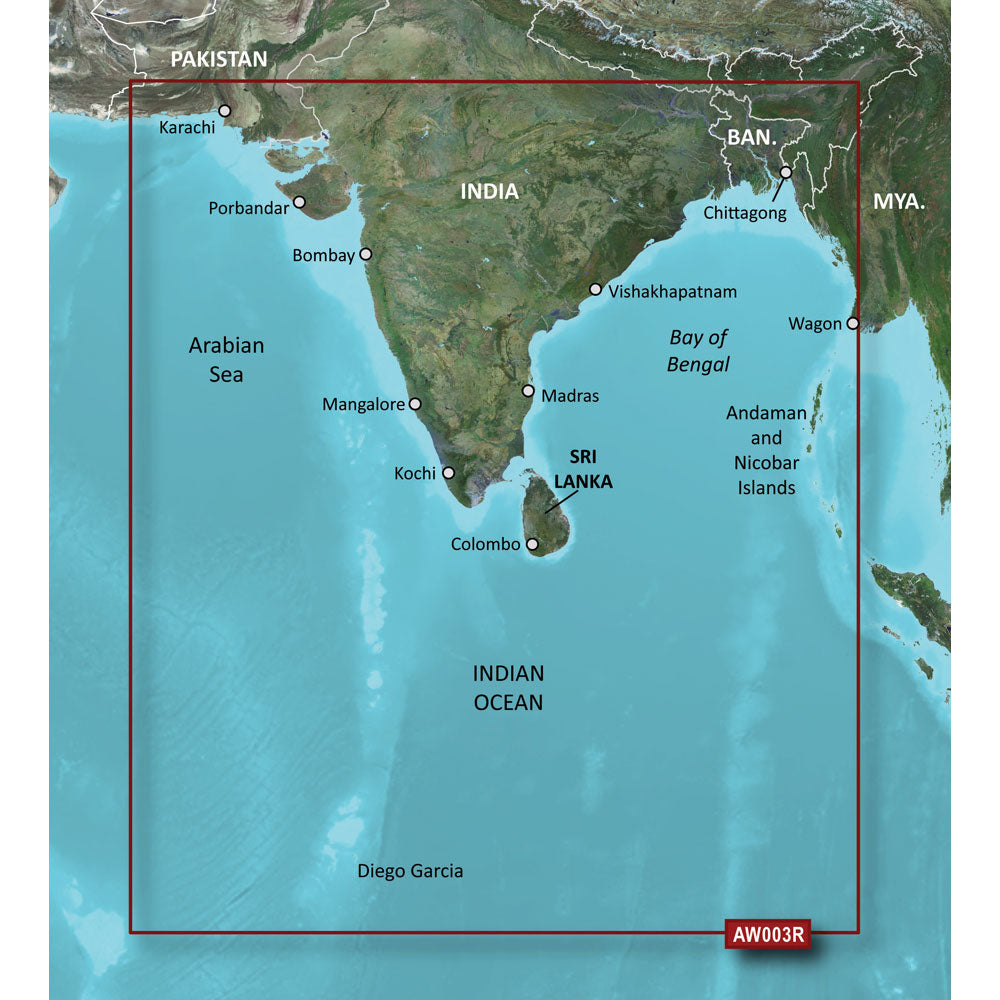 Garmin BlueChart&reg; g3 HD - HXAW003R - Indian Subcontinent - microSD&trade;/SD&trade;