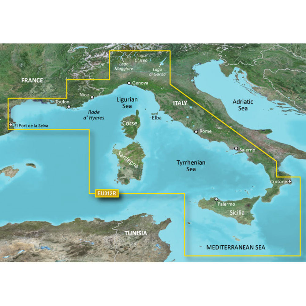 Garmin BlueChart&reg; g3 HD - HXEU012R - Italy West Coast - microSD&trade;/SD&trade;