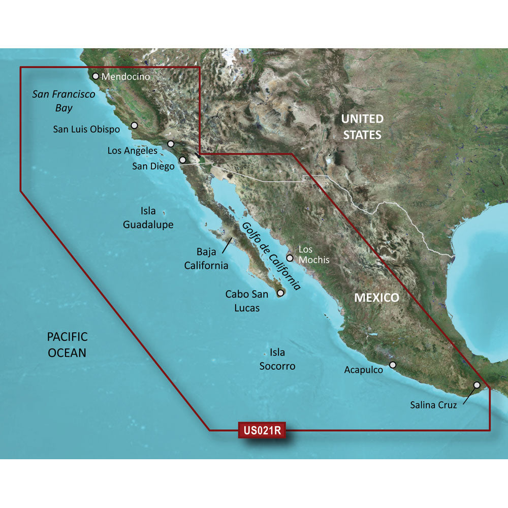 Garmin BlueChart&reg; g3 HD - HXUS021R - California - Mexico - microSD&trade;/SD&trade;