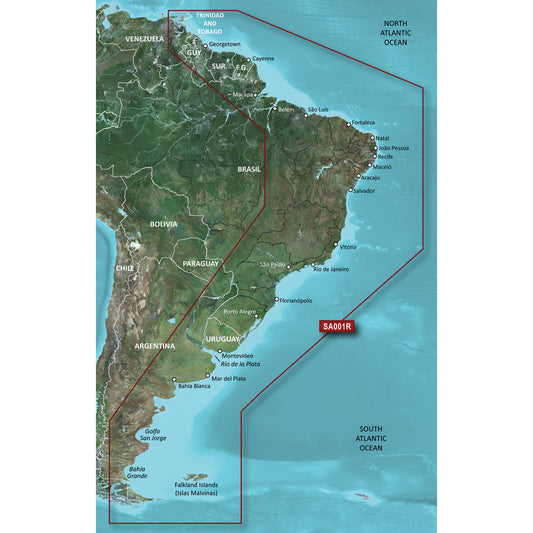 Garmin BlueChart&reg; g3 Vision&reg; HD - VSA001R - South America East Coast - microSD&trade;/SD&trade;