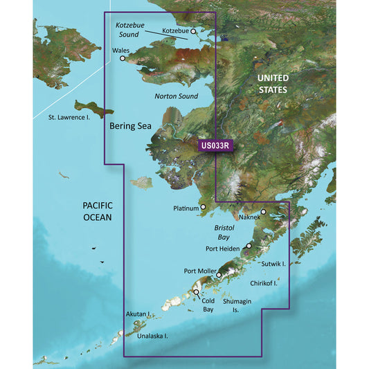 Garmin BlueChart&reg; g3 Vision&reg; HD - VUS033R - Bristol Bay - Kotzebue Snd. - microSD&trade;/SD&trade;