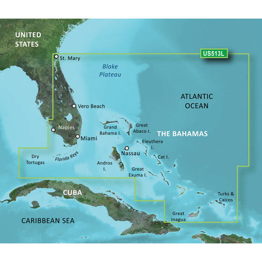 Garmin BlueChart&reg; g3 Vision&reg; HD - VUS513L - Jacksonville - Bahamas - microSD&trade;/SD&trade;