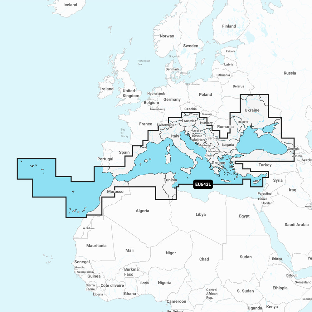 Garmin Navionics+ NSEU643L - Mediterranean &amp; Black Sea - Marine Chart