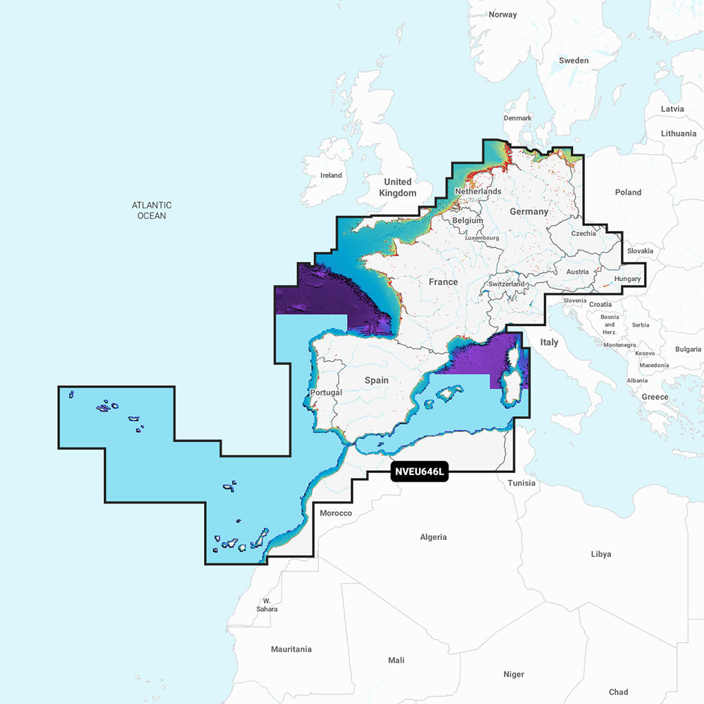 Garmin Navionics Vision+&trade; NVEU646L Europe, Central &amp; West