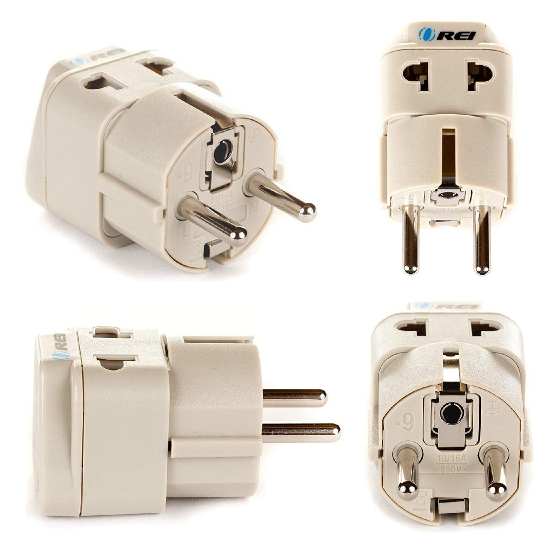 Germany, France Travel Adapter - 2 in 1 - Type E/F - Compact Design (DB-9)