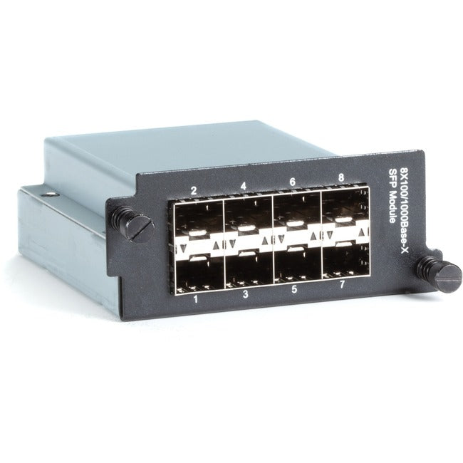Gigabit Ethernet (1000-Mbps) Hardened Temperature Switch Module - (8) 100/1000-M