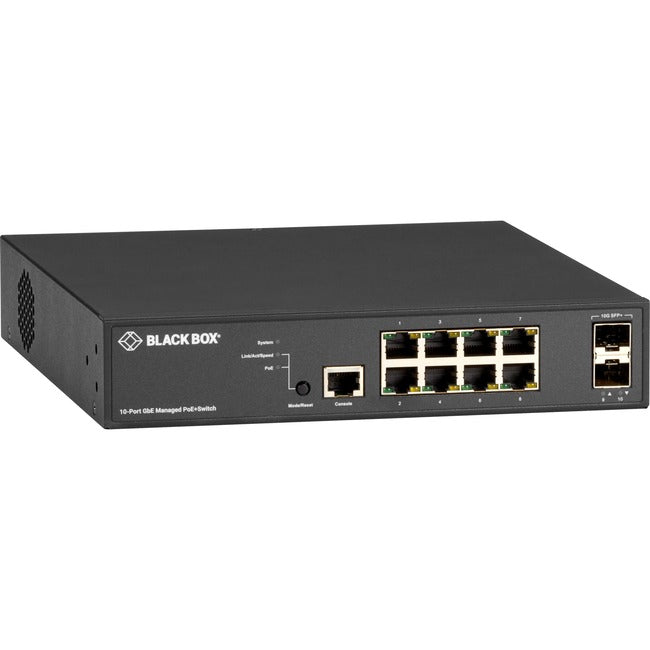 Gigabit Ethernet (1000-Mbps) Managed Poe+ Switch - (8) 10/100/1000-Mbps Copper R