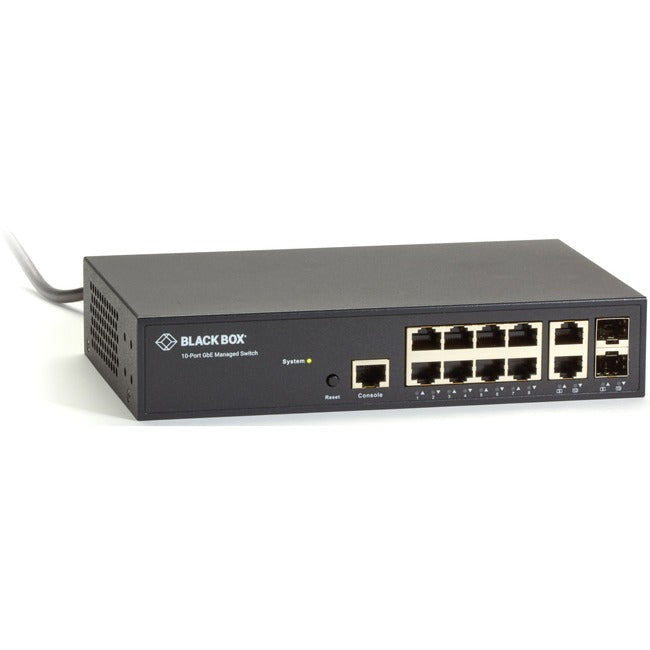 Gigabit Ethernet (1000-Mbps) Managed Switch - (8) 10/100/1000-Mbps Copper Rj45,