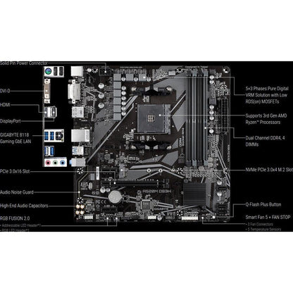 Gigabyte A520M Ds3H Socket Am4/ Amd A520/ Ddr4/ Sata3&Usb3.2/ M.2/ Micro Atx Motherboard