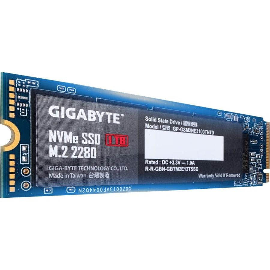 Gigabyte M.2 2280 1Tb Pci-Express 3.0 X4, Nvme 1.3 Internal Solid State Drive (Ssd) Gp-Gsm2Ne3100Tntd