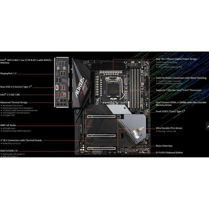 Gigabyte Z590 Aorus Ultra Lga 1200 Intel Z590 Sata 6Gb/S Atx Intel Motherboard