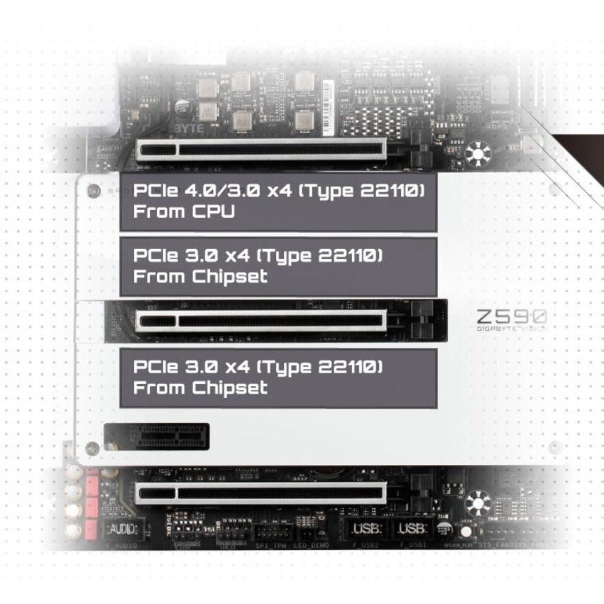 Gigabyte Z590 Vision D Socket Lga1200/ Intel Z590/ Ddr4/ Quad-Gpu & 2-Way Crossfire/ Sata3&Usb3.2/ M.2/ Wifi&Bluetooth/ Atx Motherboard