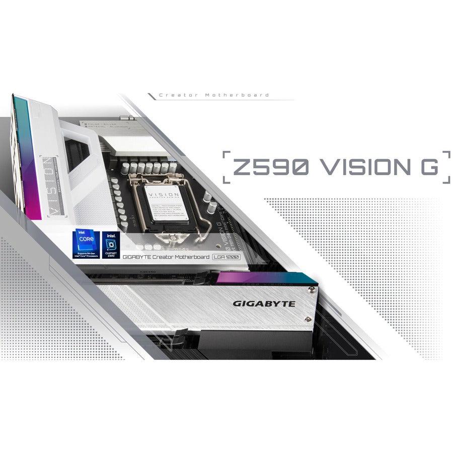 Gigabyte Z590 Vision G Lga 1200 Intel Z590 Atx Motherboard With 4 X M.2, Pcie 4.0, Usb 3.2 Gen2X2 Type-C, 2.5Gbe Lan