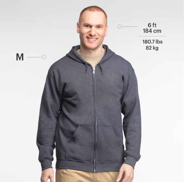 Gildan® Heavy Blend™ Full-Zip Hooded Sweatshirt – Durable Warmth with Easy-On, Easy-Off Convenience