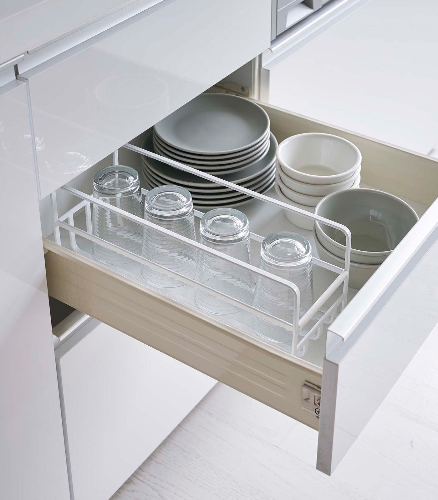 Glass and Mug Cabinet Organizer - Steel