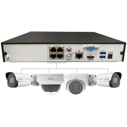 Gyration 4-Channel Network Video Recorder With Poe - 4 Tb Hdd