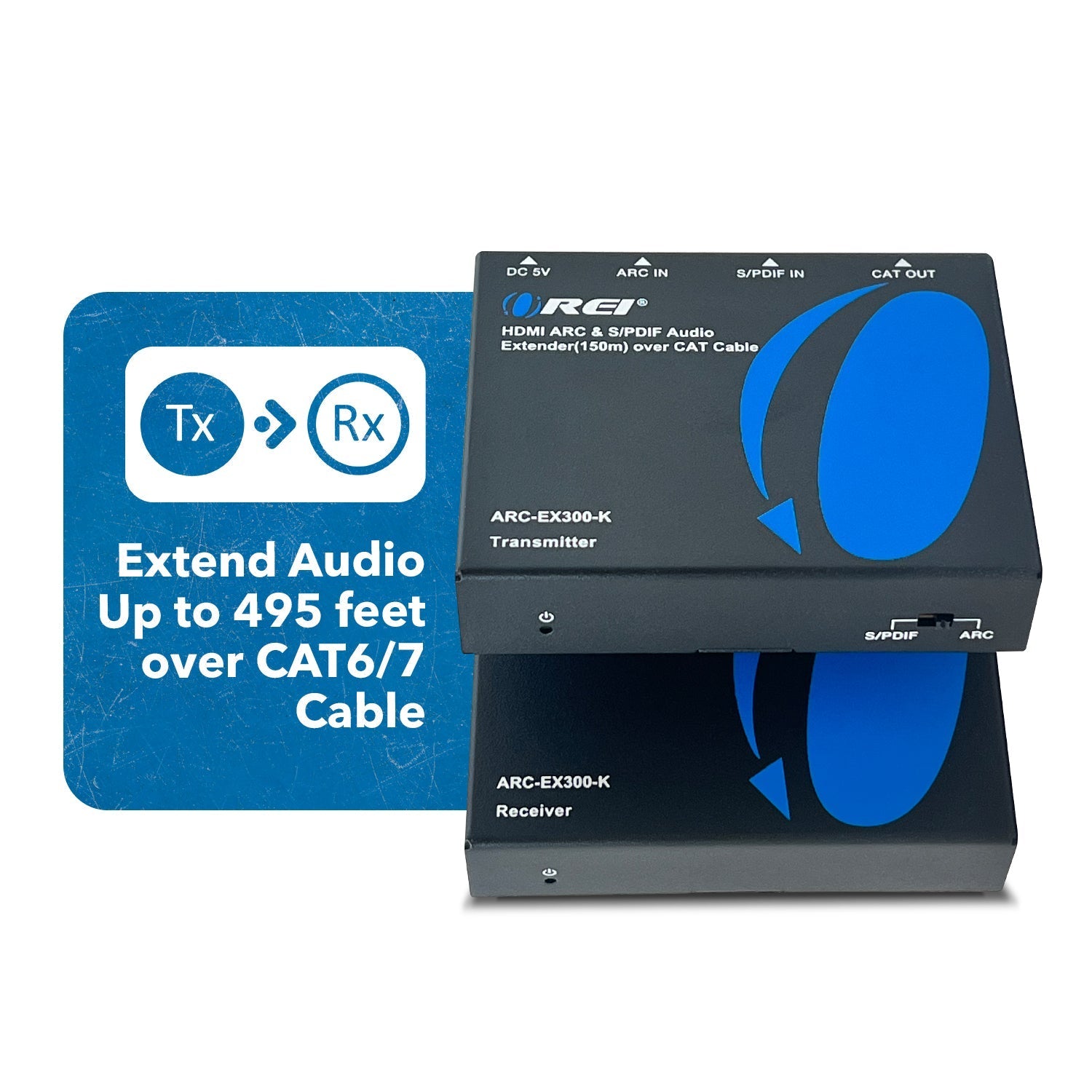 HDMI ARC & S/PDIF Audio Extender Up To 150m using CAT 6/7 (ARC-EX300-K)