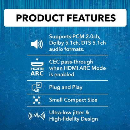 HDMI ARC & S/PDIF Audio Extender Up To 150m using CAT 6/7 (ARC-EX300-K)