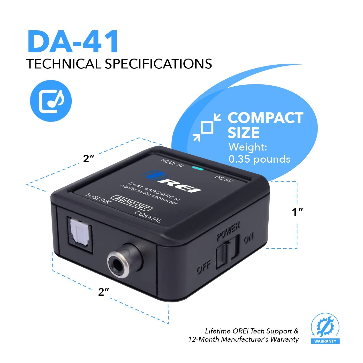 HDMI (ARC/eARC) To Digital Audio Converter (DA41)