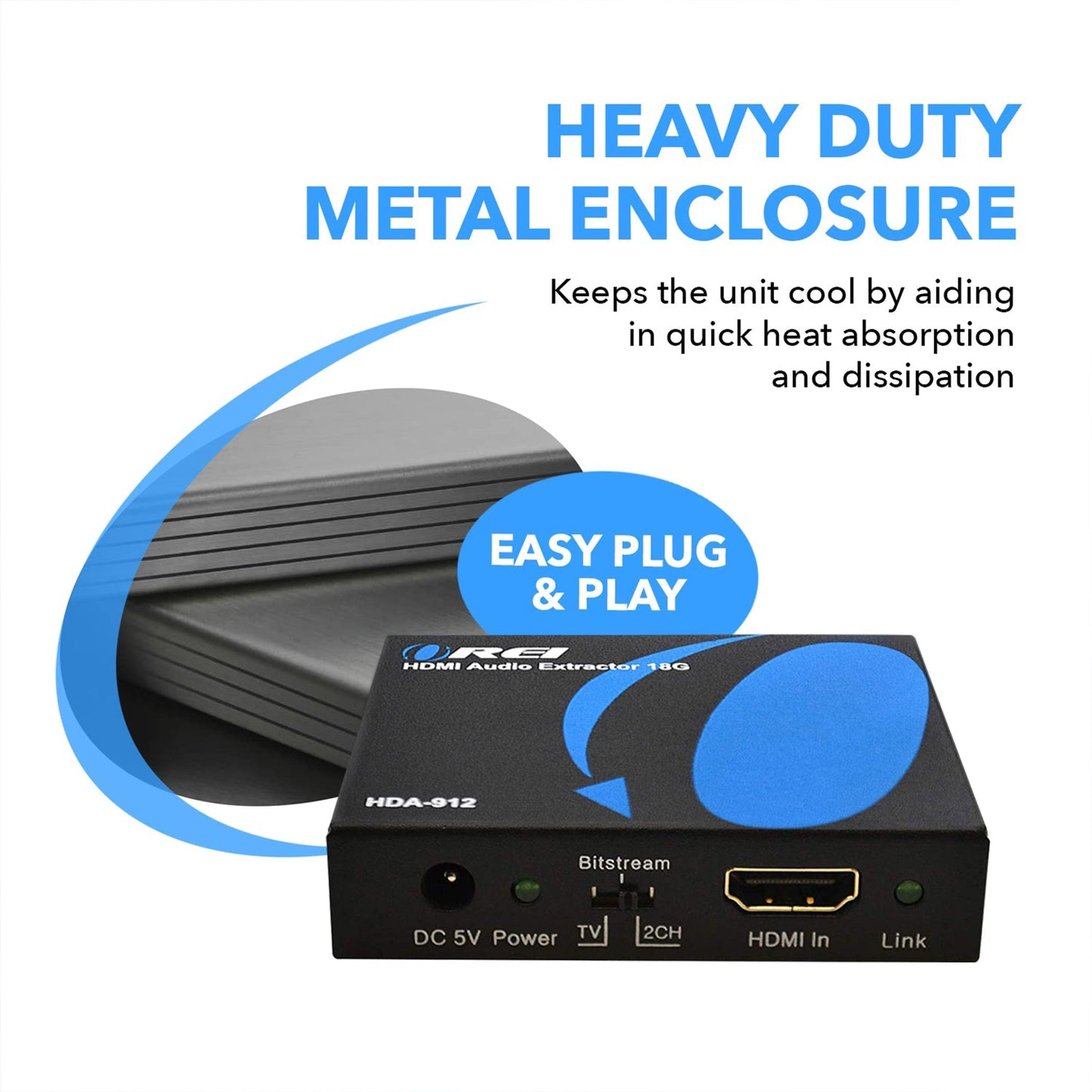 HDMI Audio Extractor Converter - SPDIF + 3.5mm Output (HDA-912)