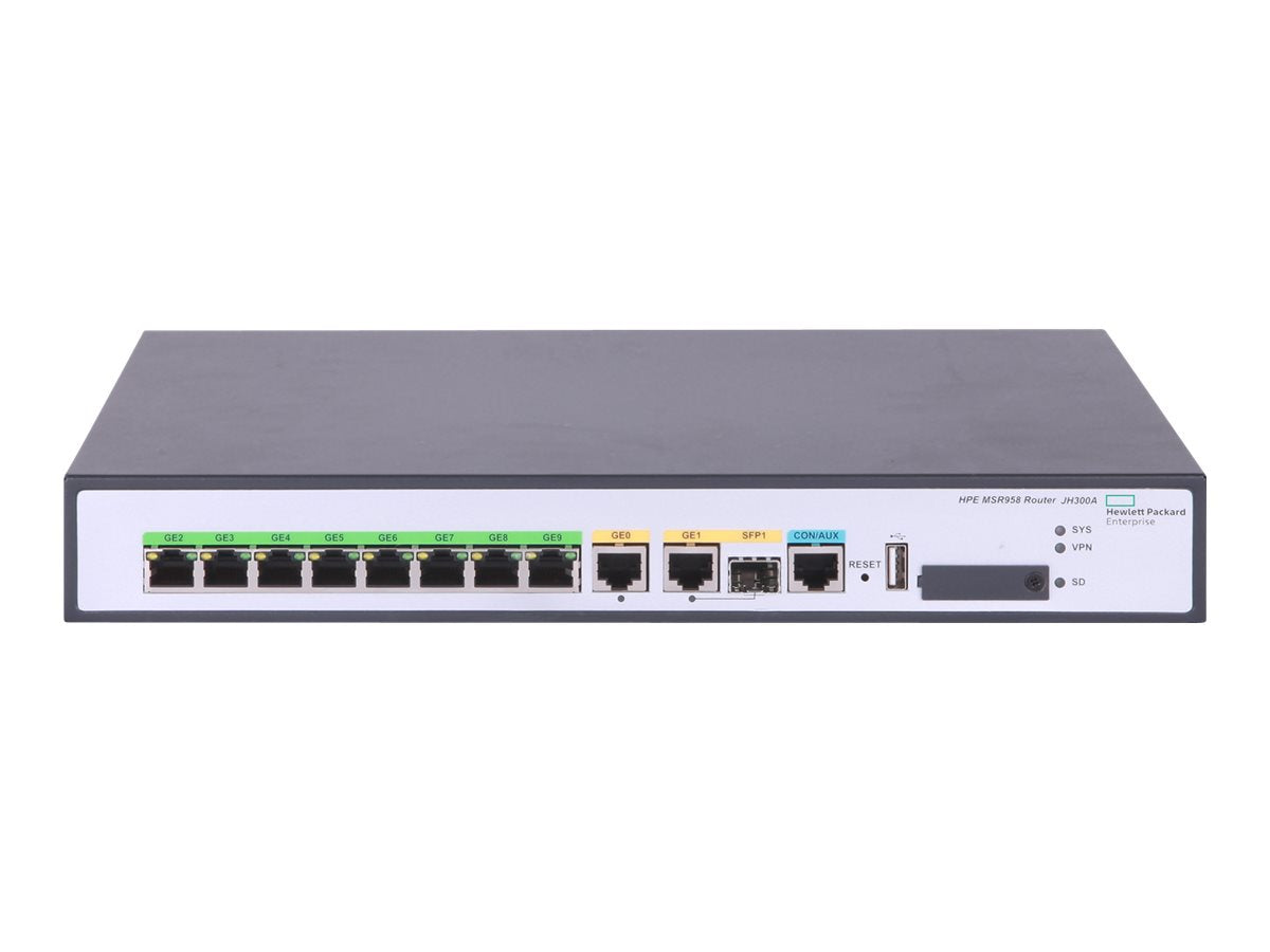 HPE FlexNetwork MSR958 - Router 8-port switch - 1GbE - WAN ports: 2