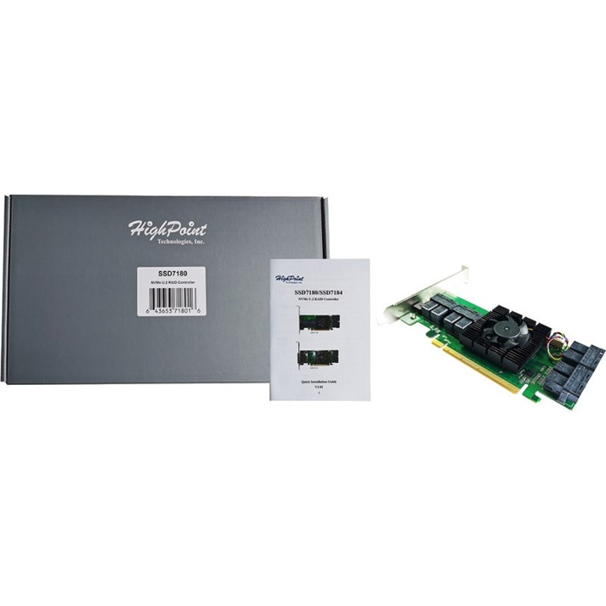 Highpoint Ssd7180,U.2 Nvme Raid Controller