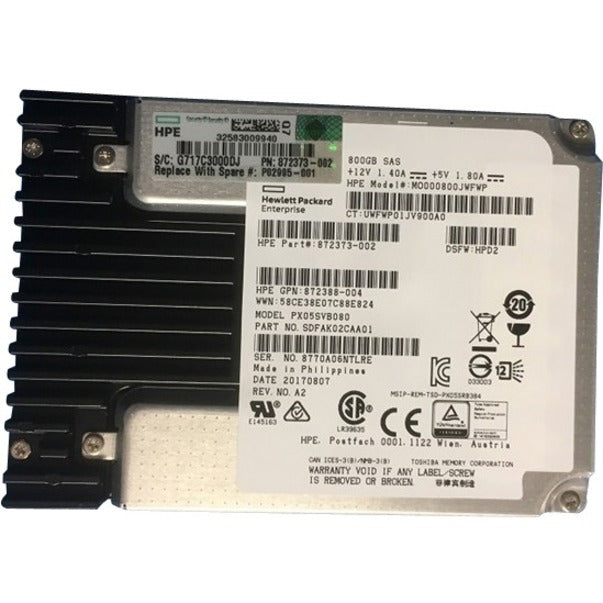 Hpe 480 Gb Solid State Drive - 3.5" Internal - Sata (Sata/600) - Read Intensive P02995-001