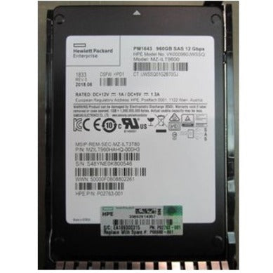 Hpe 960 Gb Solid State Drive - 2.5" Internal - Sas - Read Intensive