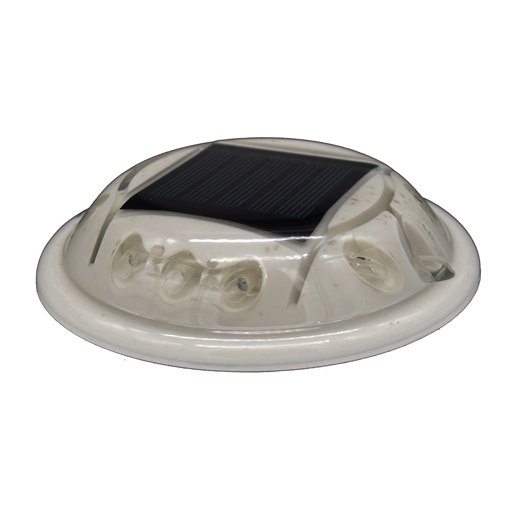 Hydro Glow C1R Round Solar Dock, Deck &amp; Pathway Light - Red