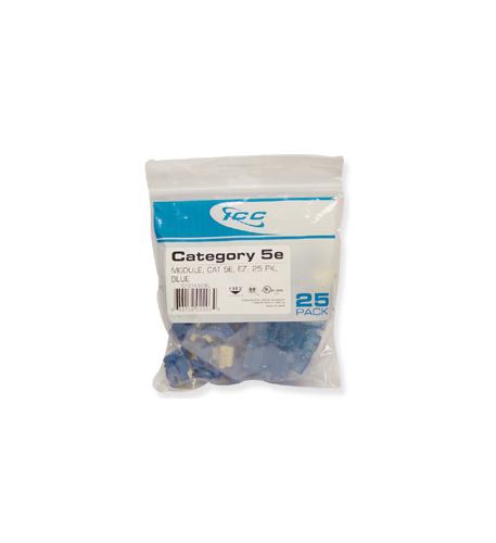 IC107E5CBL - 25PK Cat5 Jack - Blue EZ ICC-CAT5JKPK-BL