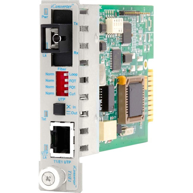 Iconverter T1/E1 Single-Fiber Media Converter Rj48 Sc Single-Mode 40Km Bidi Module Wide Temp 8711-2W