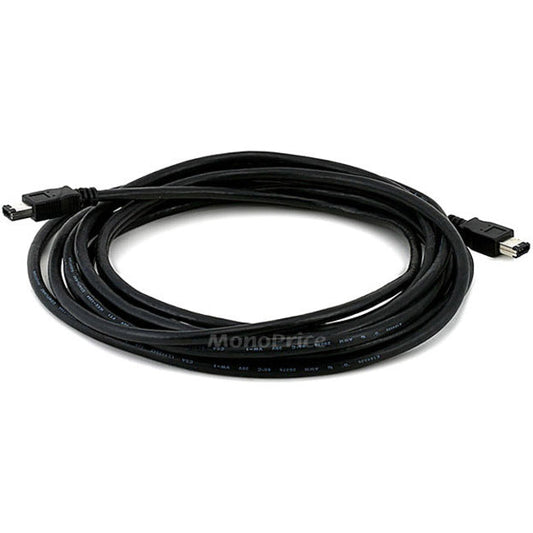 Ieee-1394 Dv Cable 6P-6P M/M-15Ft Blk