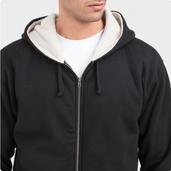 Independent Trading Co. Sherpa-Lined Full-Zip Hooded Sweatshirt – Ultimate Warmth with Cozy Sherpa Comfort