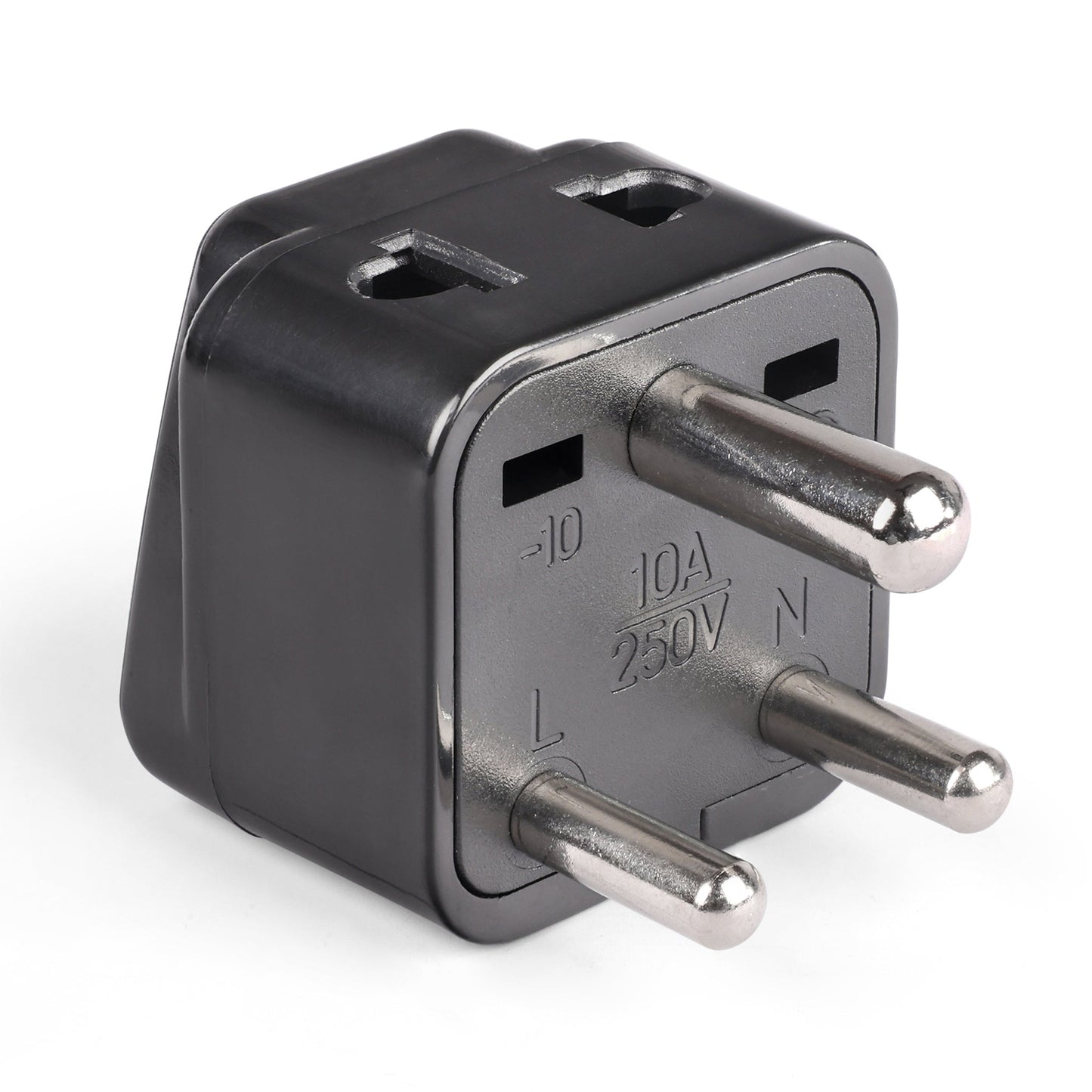 India, Nepal Travel Adapter - 2 in 1 - Type D - Compact Design (DB-10)