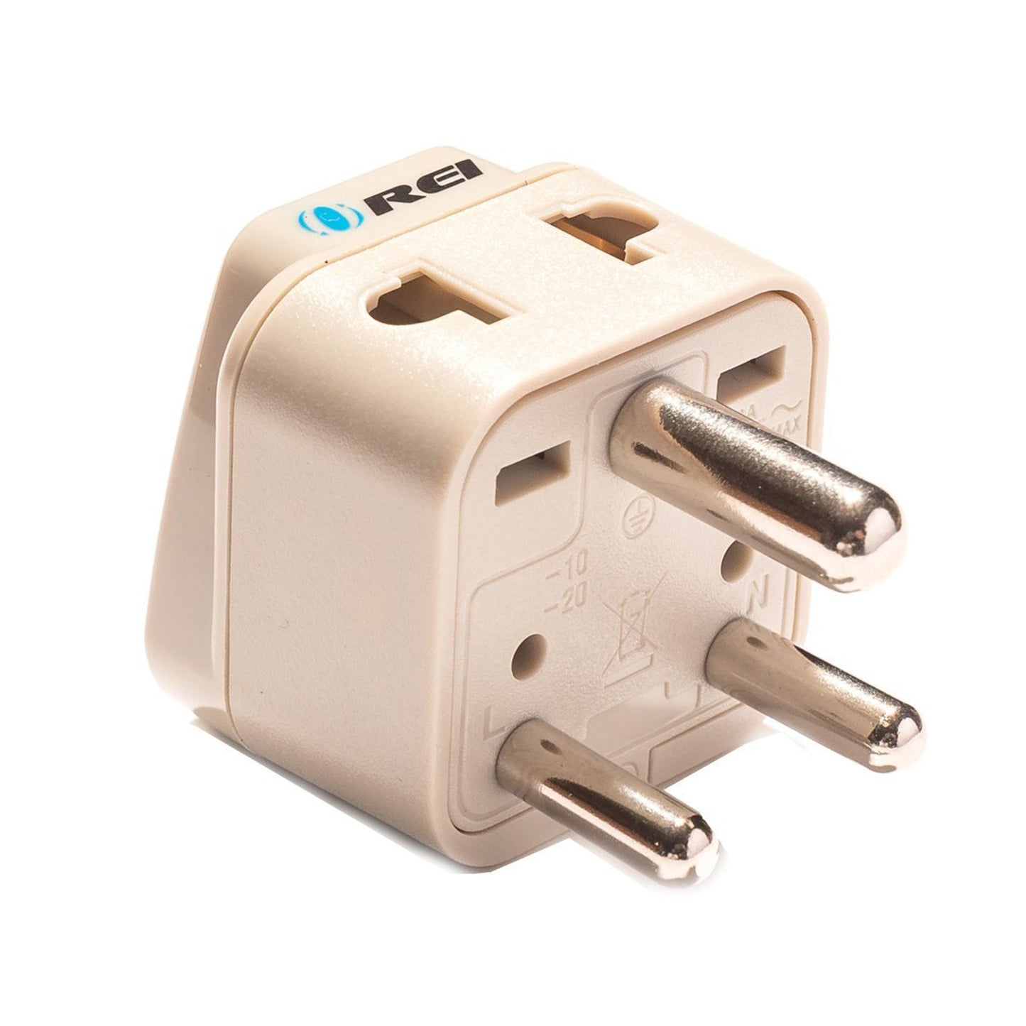 India, Nepal Travel Adapter - 2 in 1 - Type D - Compact Design (DB-10)