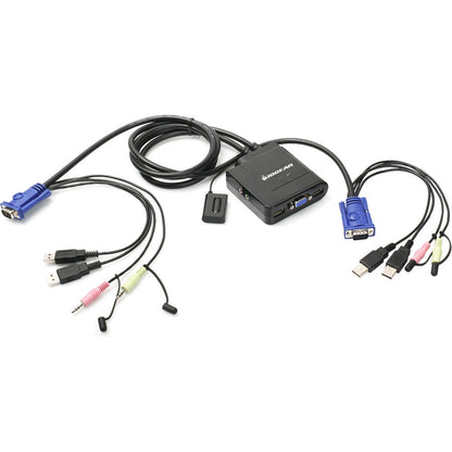 Iogear 2-Port Usb Vga Cable Kvm With Displayport Adapters