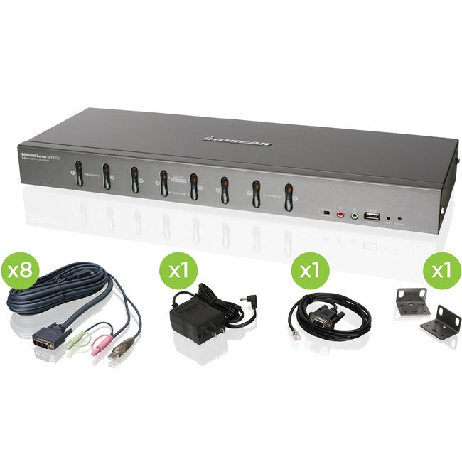 Iogear 8-Port Dvi Kvmp Switch Kit