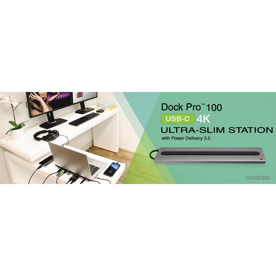 Iogear Dock Pro 100 Usb-C 4K Ultra-Slim Station