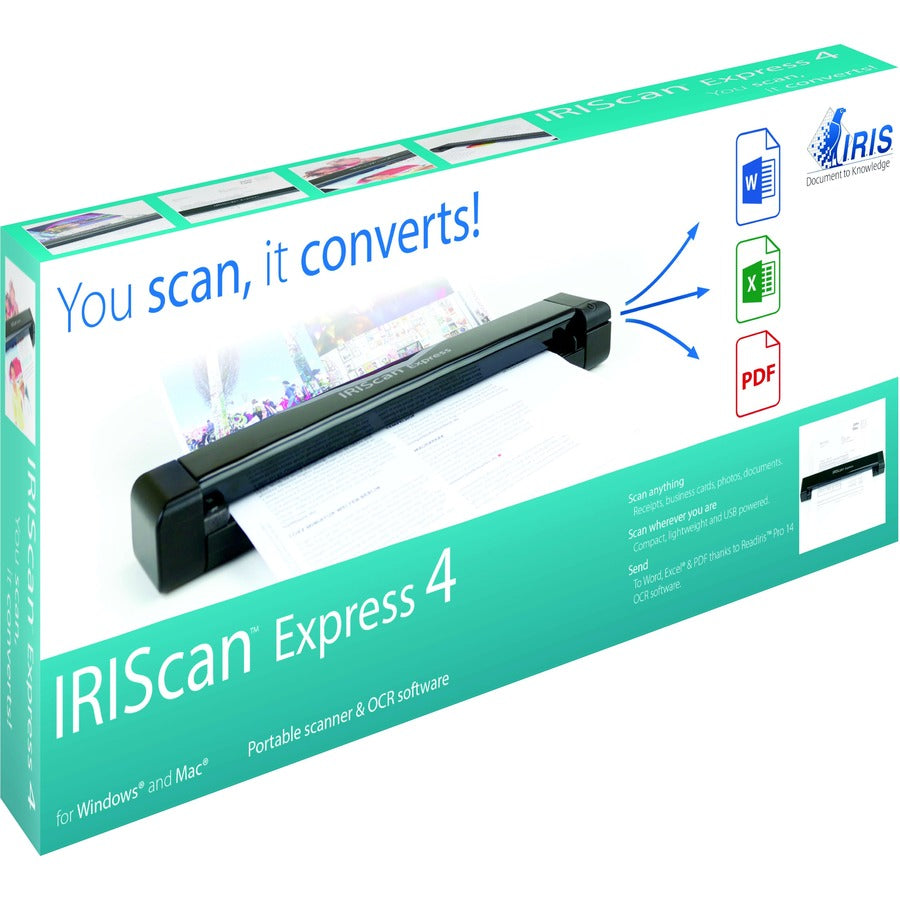 Iriscan Express 4 Usb 8Ppm,Simplex Scan Jpg Pdf Ocr Buscard