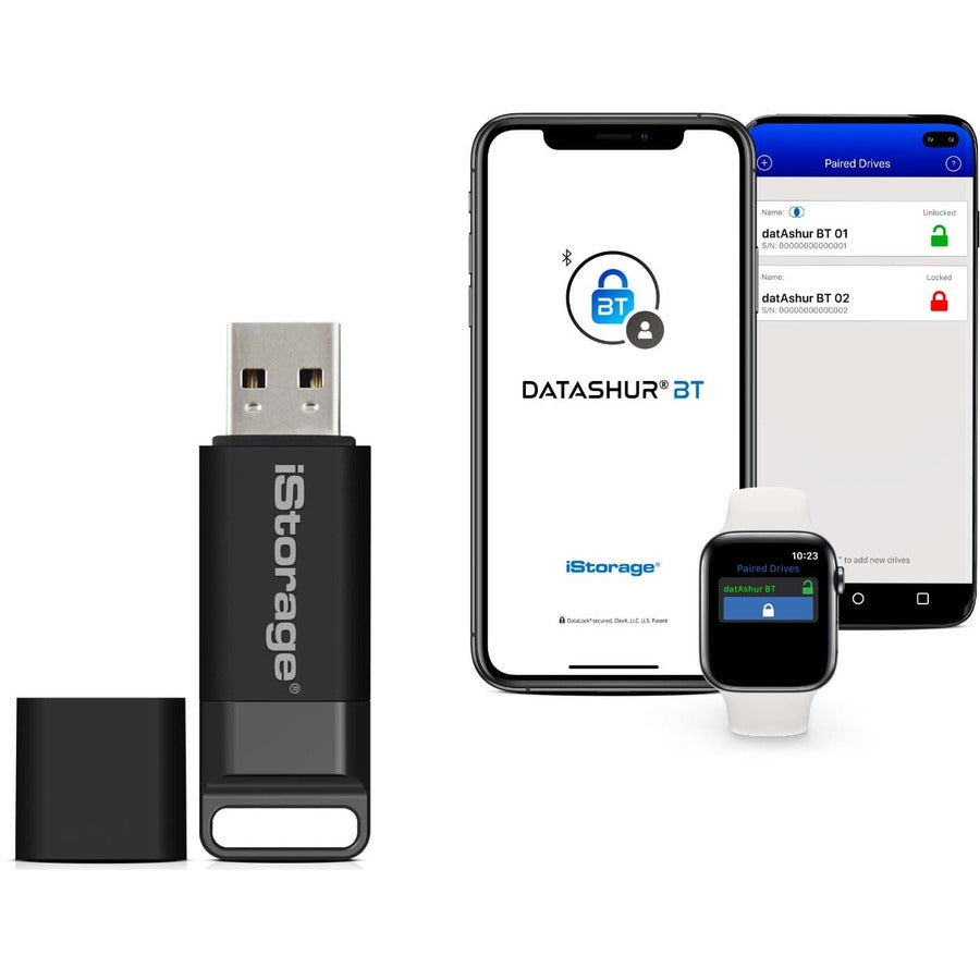 Istorage Datashur Bt Hardware Encrypted Usb 3.2 (Gen1) Flash Drive Is-Fl-Dbt-256-128