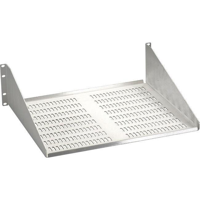 It Rackmount Vented Shelf - Fixed, 3U, 19", 17.2"D, 2-Point Mounting, 50-Lb. Cap