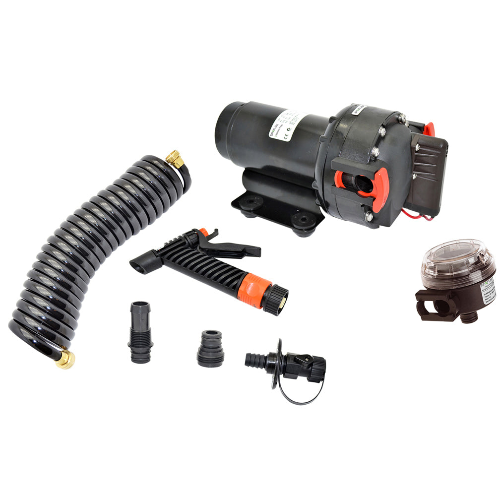 Johnson Pump Aqua Jet 5.2 GPH Washdown Pump Kit w/Hose - 12V