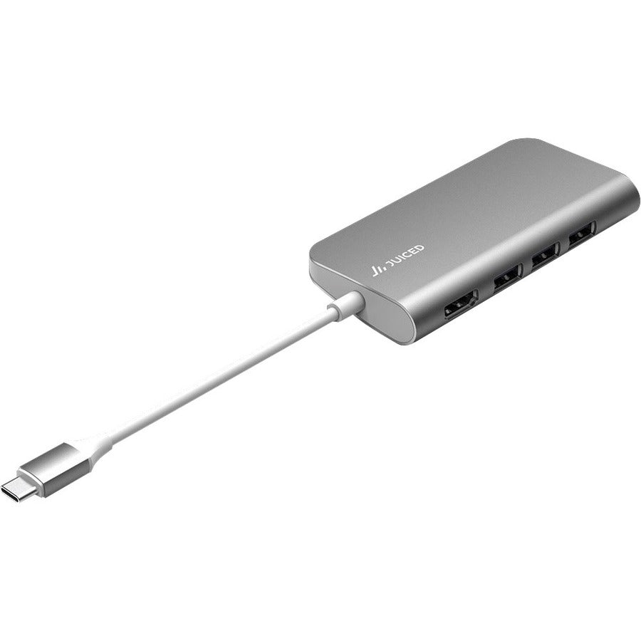 Juiced Systems BizHUB - USB-C Multiport Gigabit HDMI Adapter - Space Grey