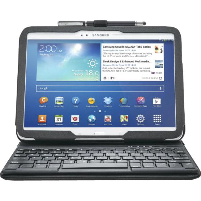 Kensington K97156Us Keyfolio Pro Folio 10.1" With Keyboard For Samsung Galaxy Tab 3 (Black)