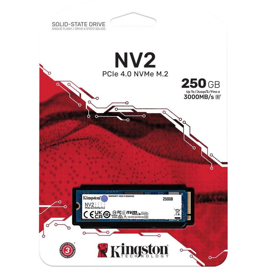 Kingston 250 GB Solid State Drive - M.2 2280 Internal - PCI Express NVMe - 3 Year Warranty