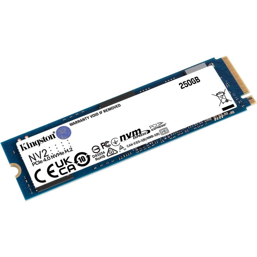 Kingston 250 GB Solid State Drive - M.2 2280 Internal - PCI Express NVMe - 3 Year Warranty