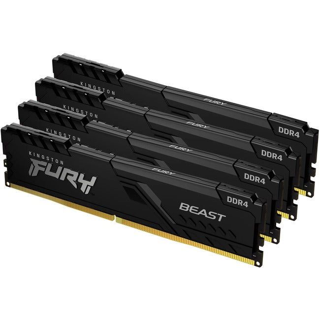 Kingston Fury Beast 64Gb (4 X 16Gb) Ddr4 Sdram Memory Kit Kf432C16Bbk4/64